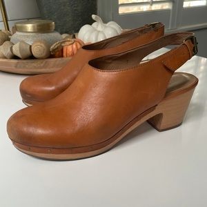 MADEWELL I Slingback Leather Clogs • Size 10